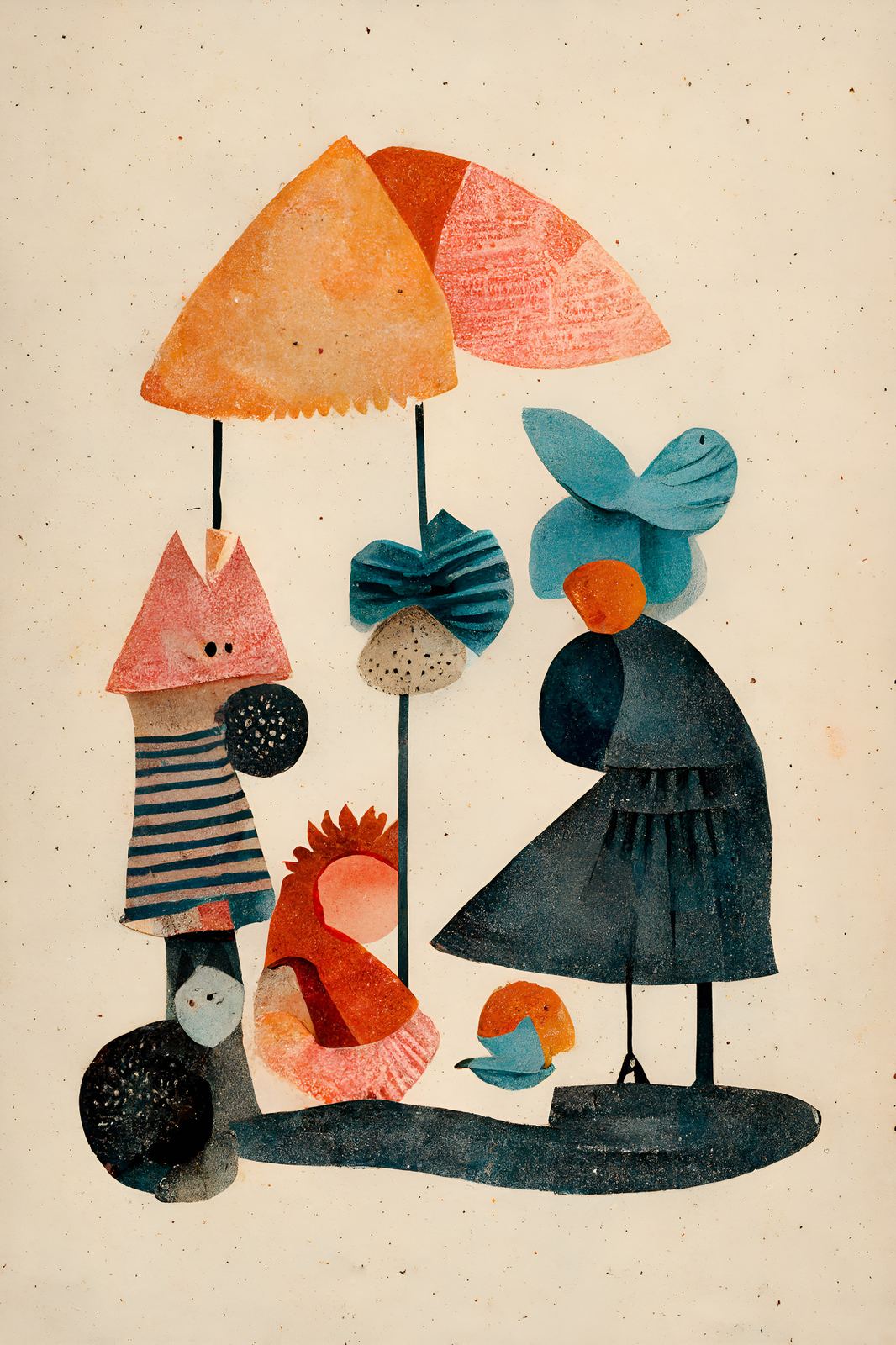 Affiche - Art Abstrait de Parapluie
