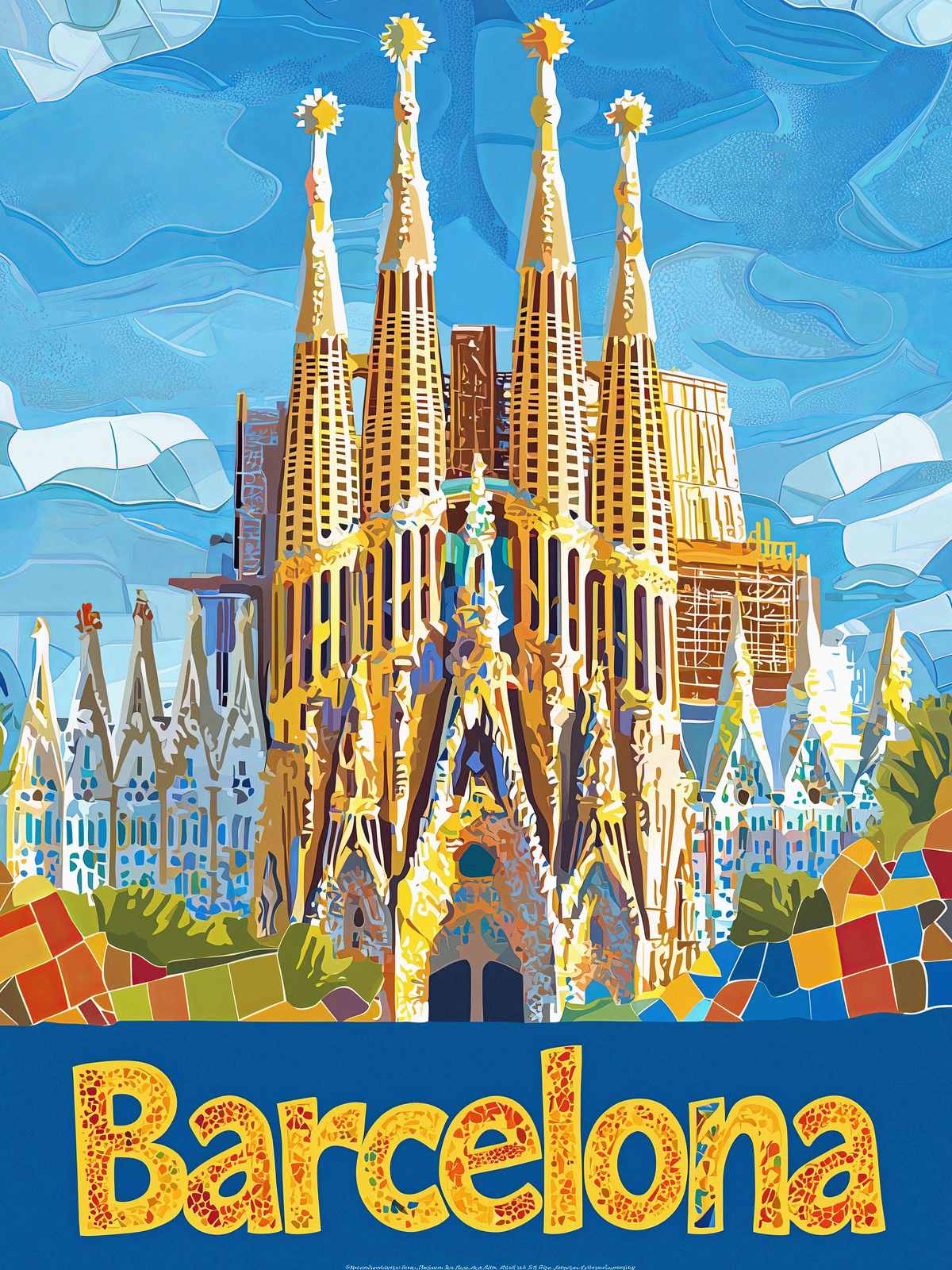 Affiche - Illustration de Barcelone