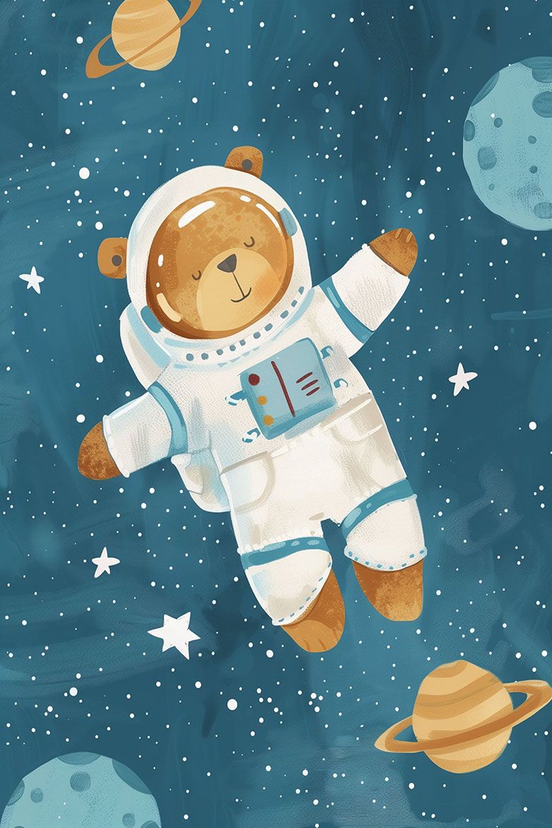 Affiche - Ours Astronaute