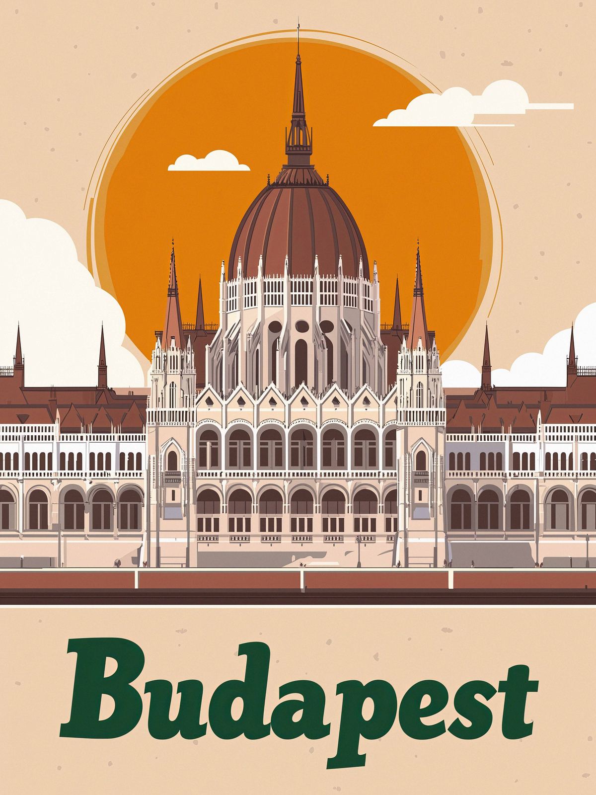 Affiche - Illustration de Budapest
