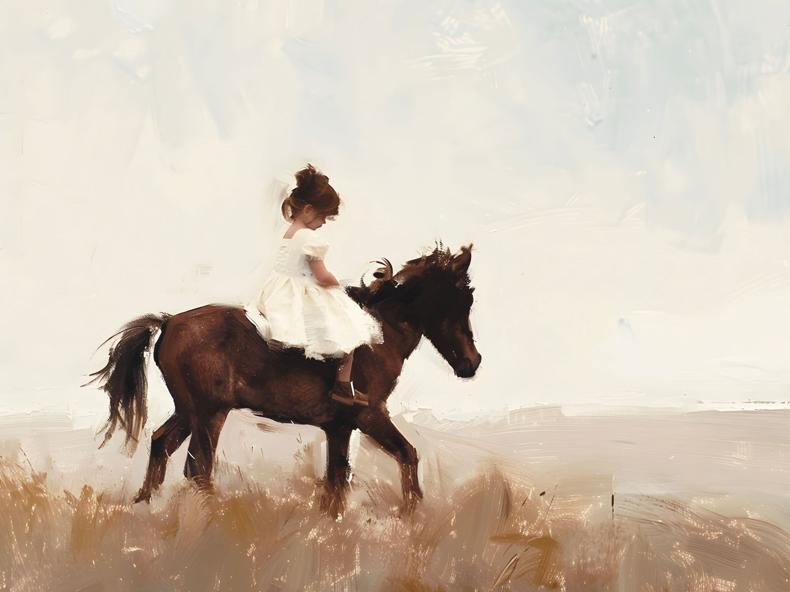 Affiche - Fille à cheval