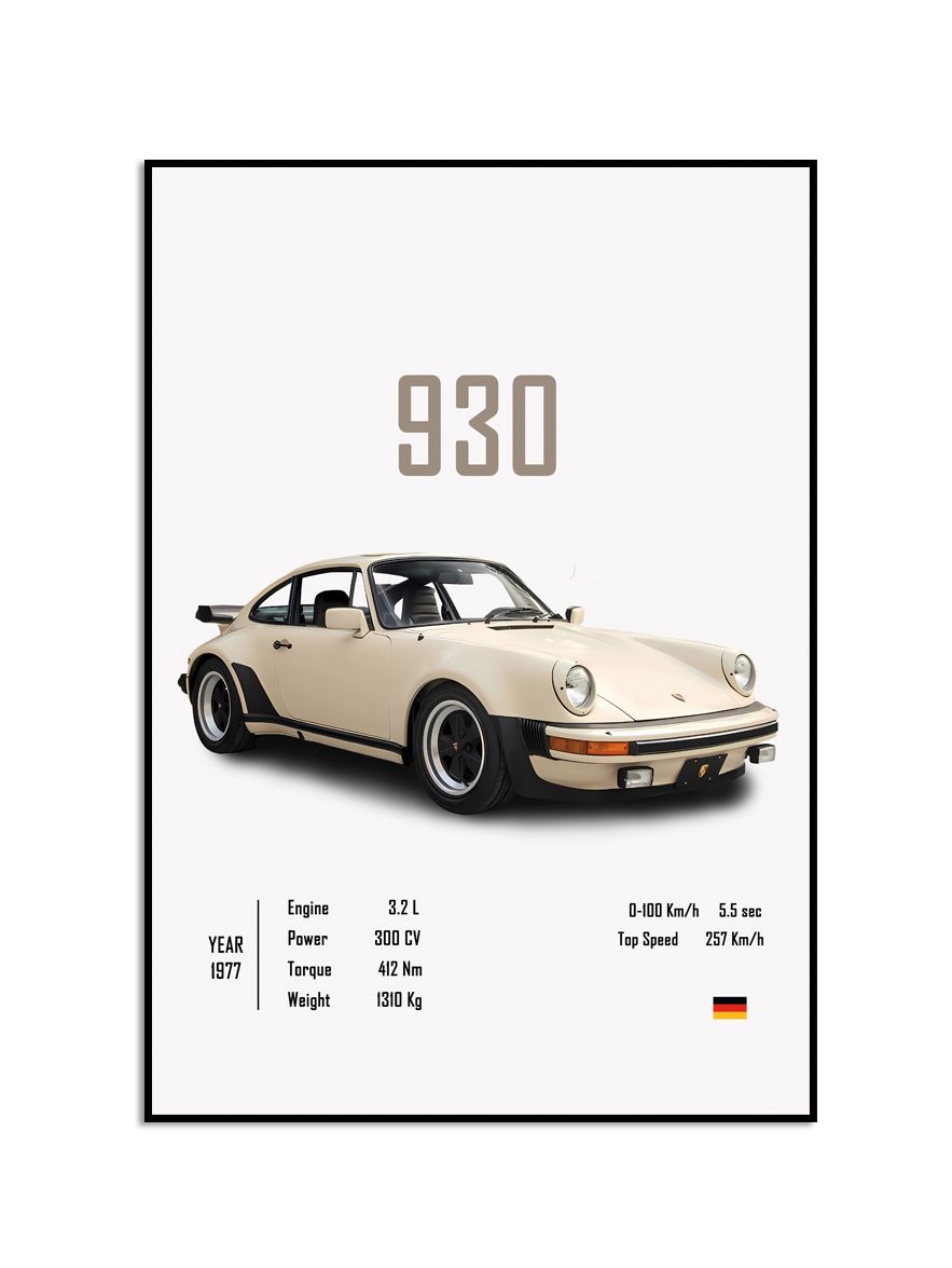 Affiche - Porsche 930 1977