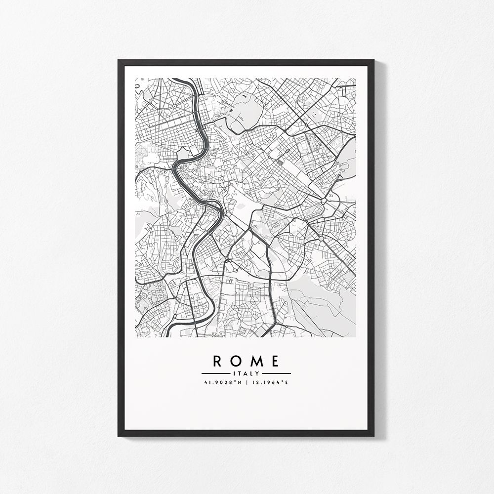 Affiche - Carte de Rome