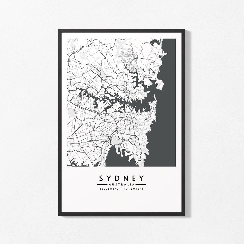 Affiche - Carte de Sydney