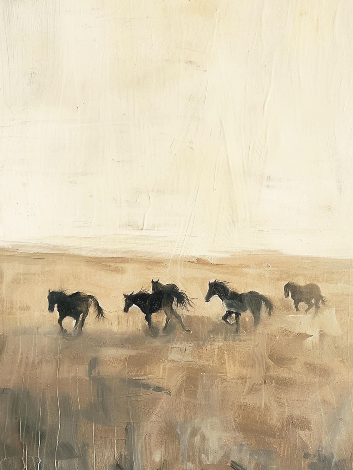 Affiche - Chevaux à l'État Sauvage