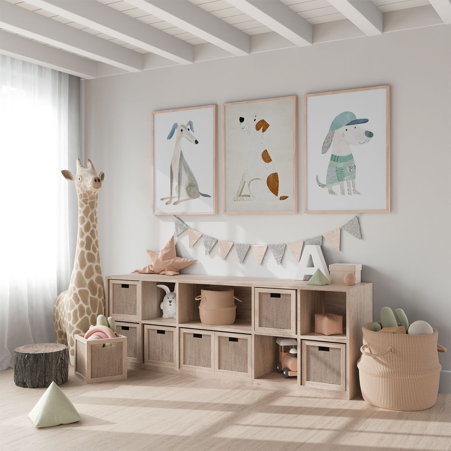Affiche - Illustrations de chiens / Ensemble de 3
