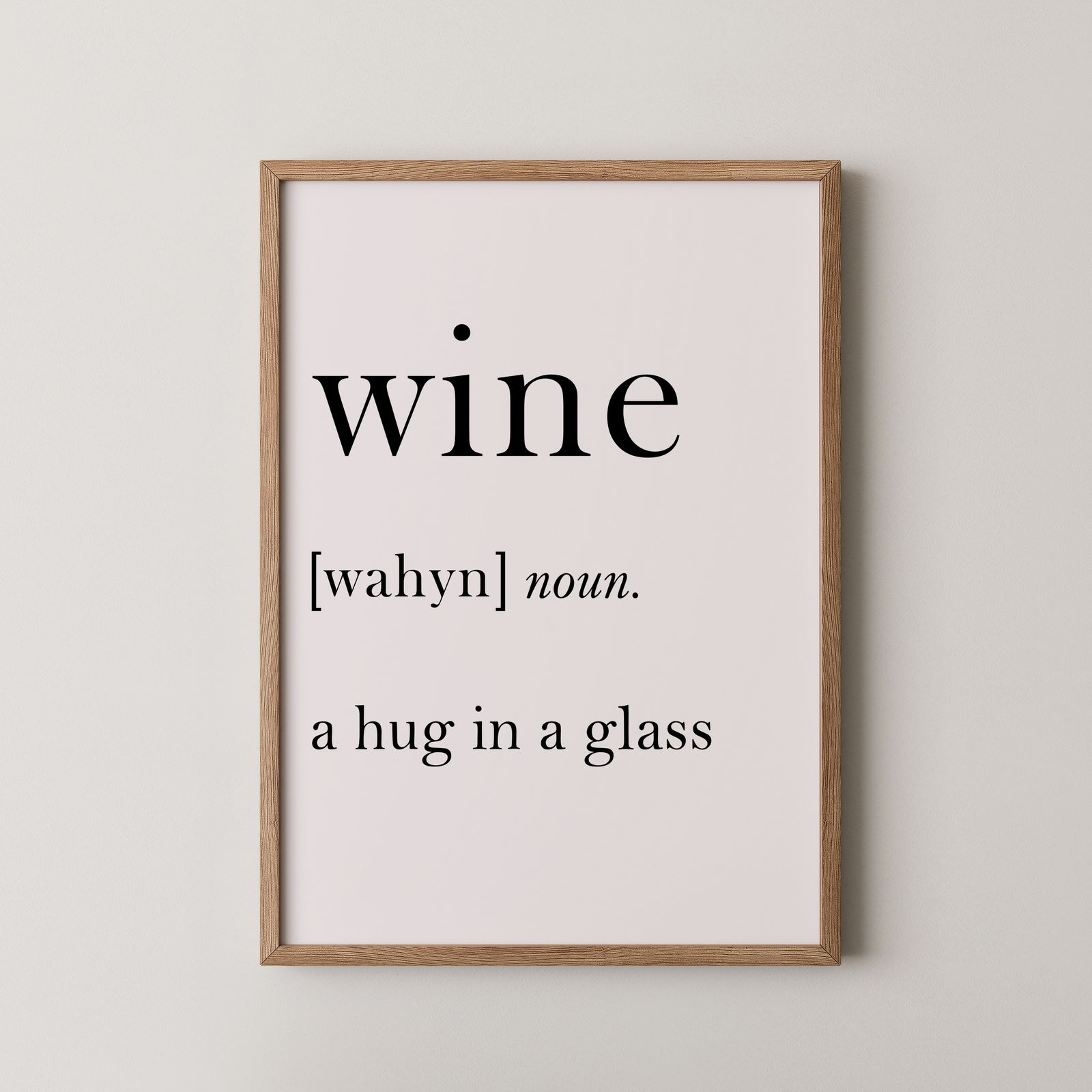 Poster - Vin Un Câlin Dans Un Verre