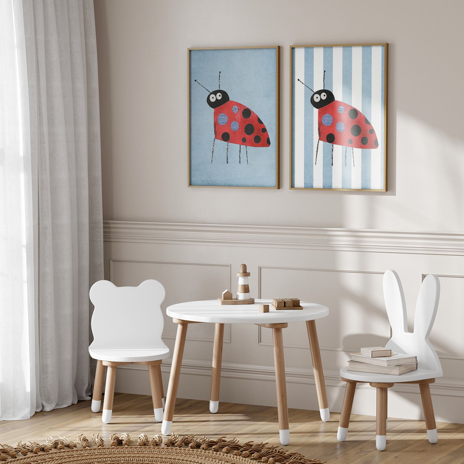 Affiche - Illustration de Coccinelle / Ensemble de 2