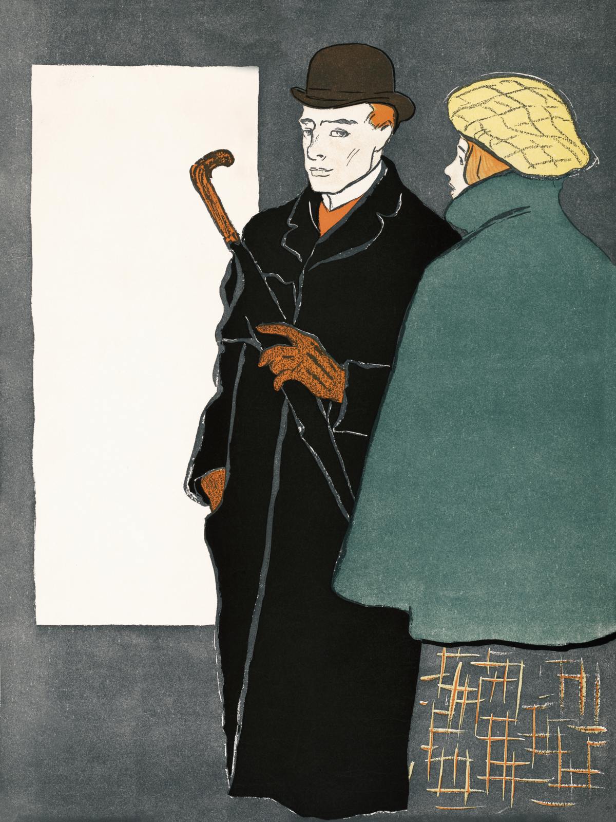 Affiche - Deux Personnes en Conversation