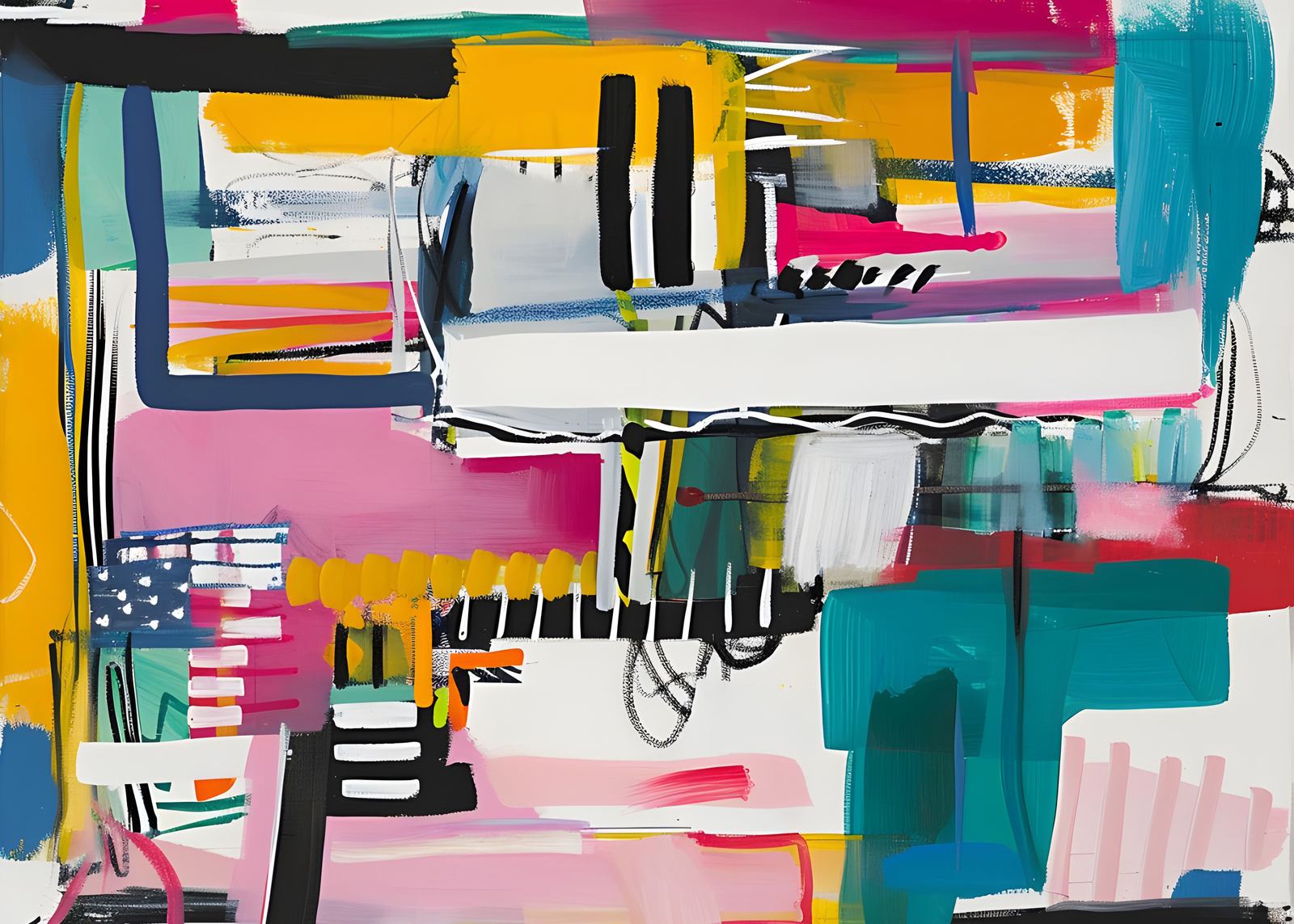 Affiche - Art Abstrait Coloré