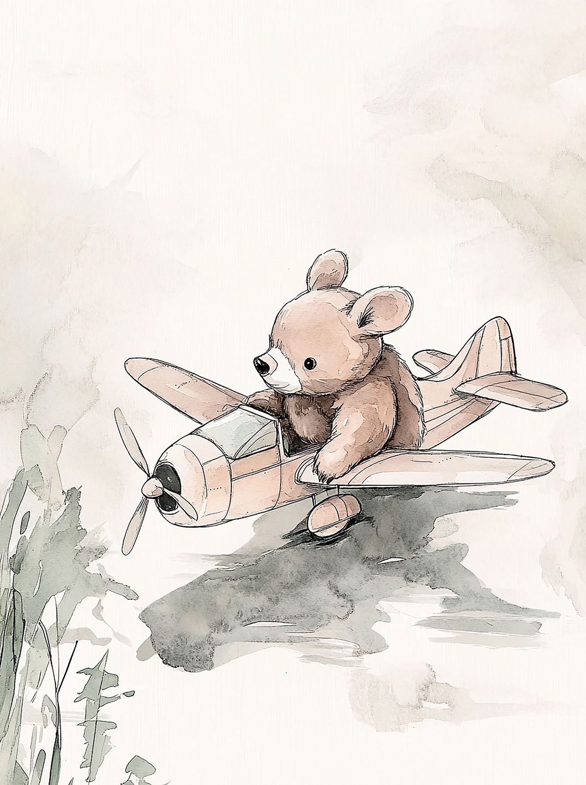 Affiche - Aviateur Ourson