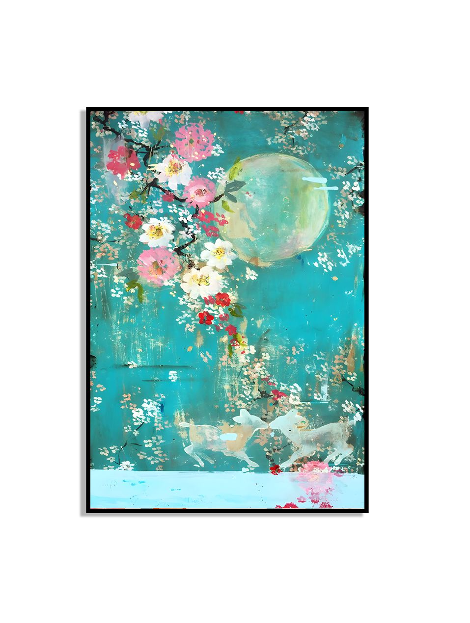 Affiche d'art Floral Harmony Deer