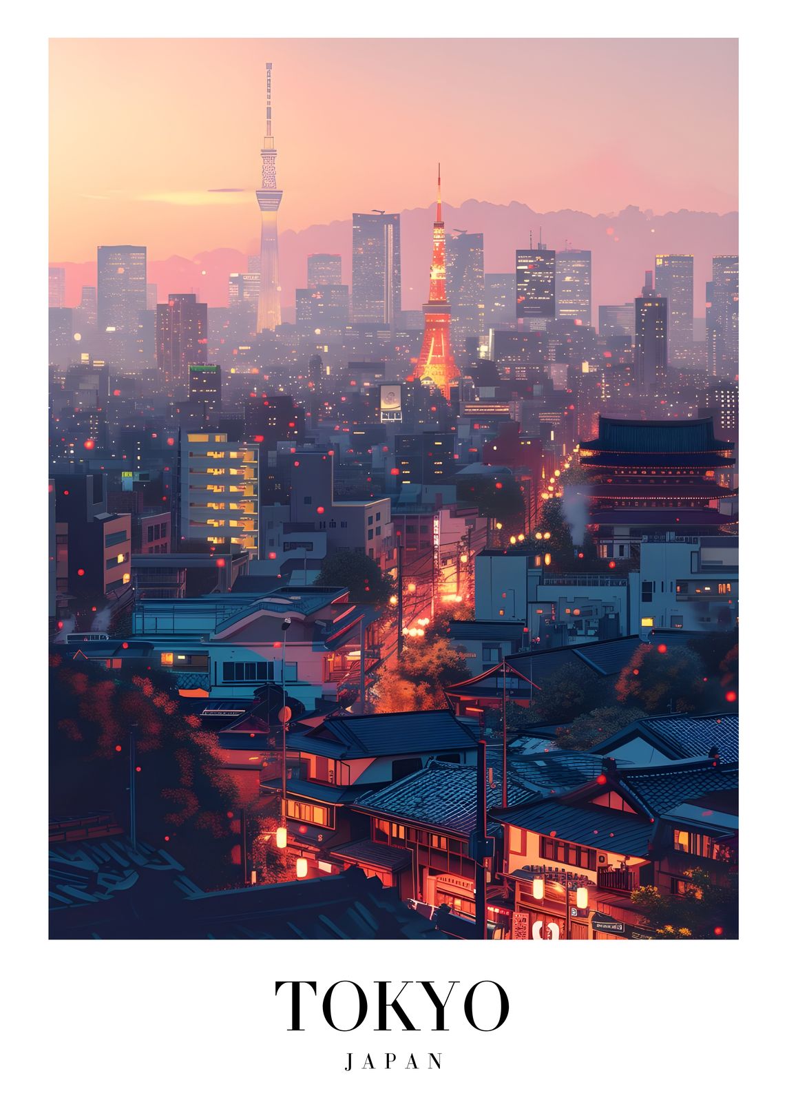 Affiche - Paysage Urbain de Tokyo