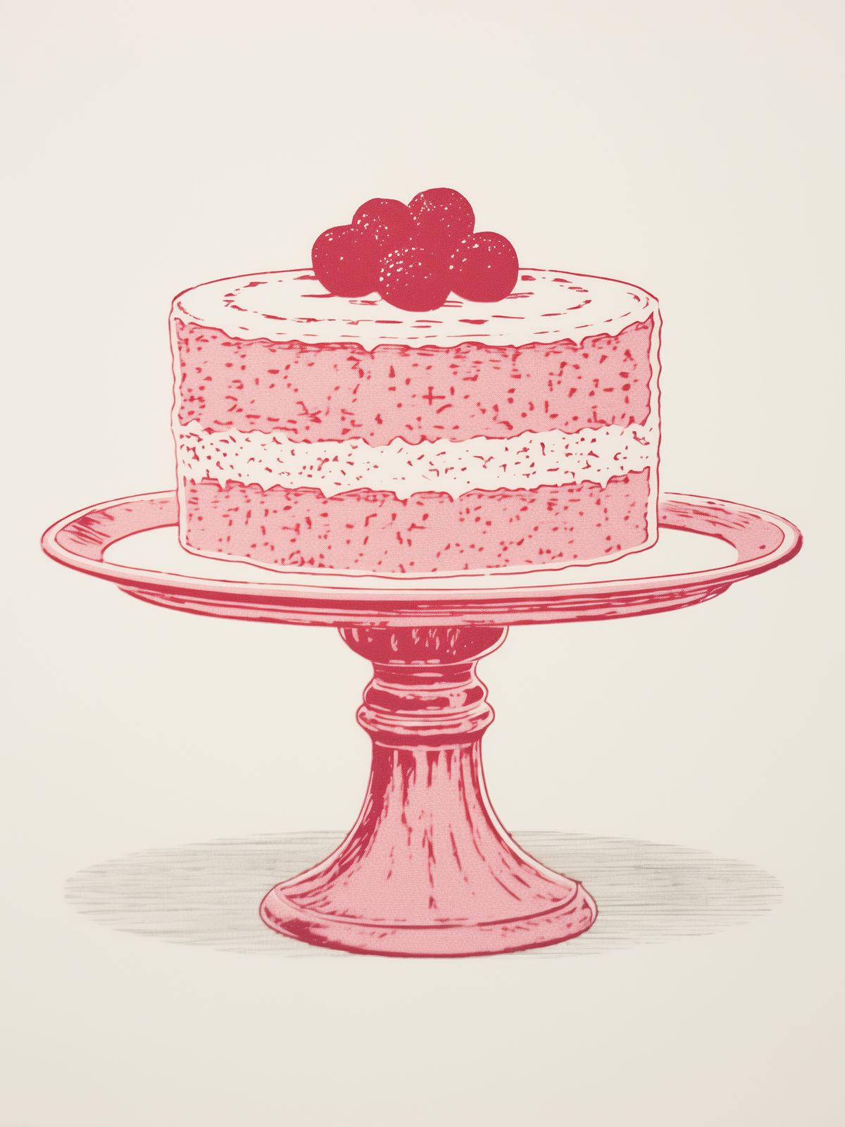 Affiche - Illustration de Gâteau