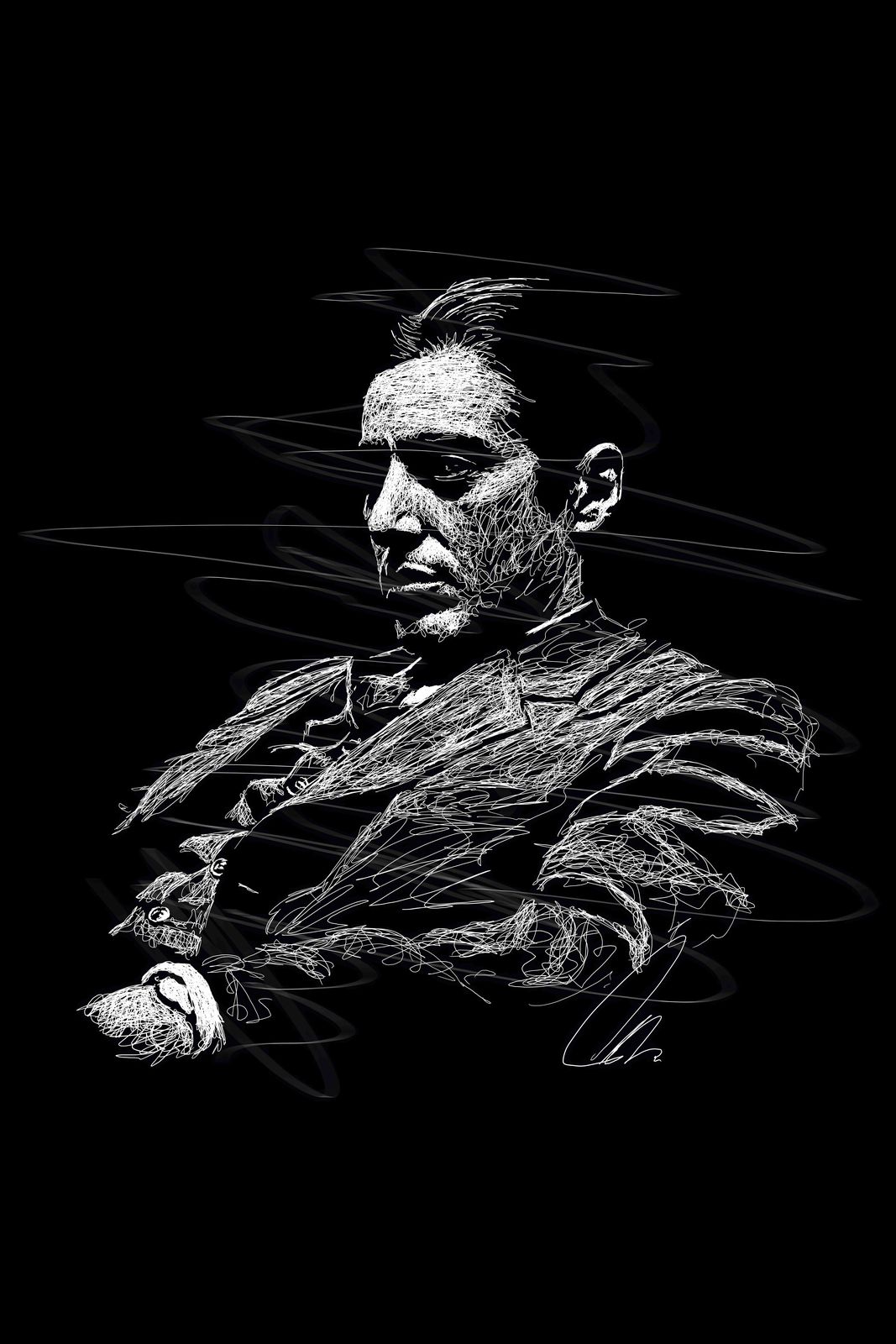 Poster - Portrait Réfléchi Élégant