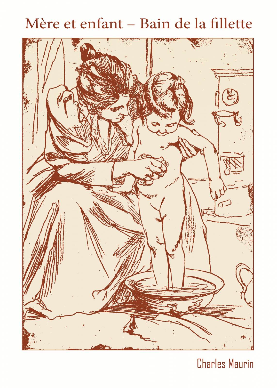 Affiche - Mère et enfant par Maurin