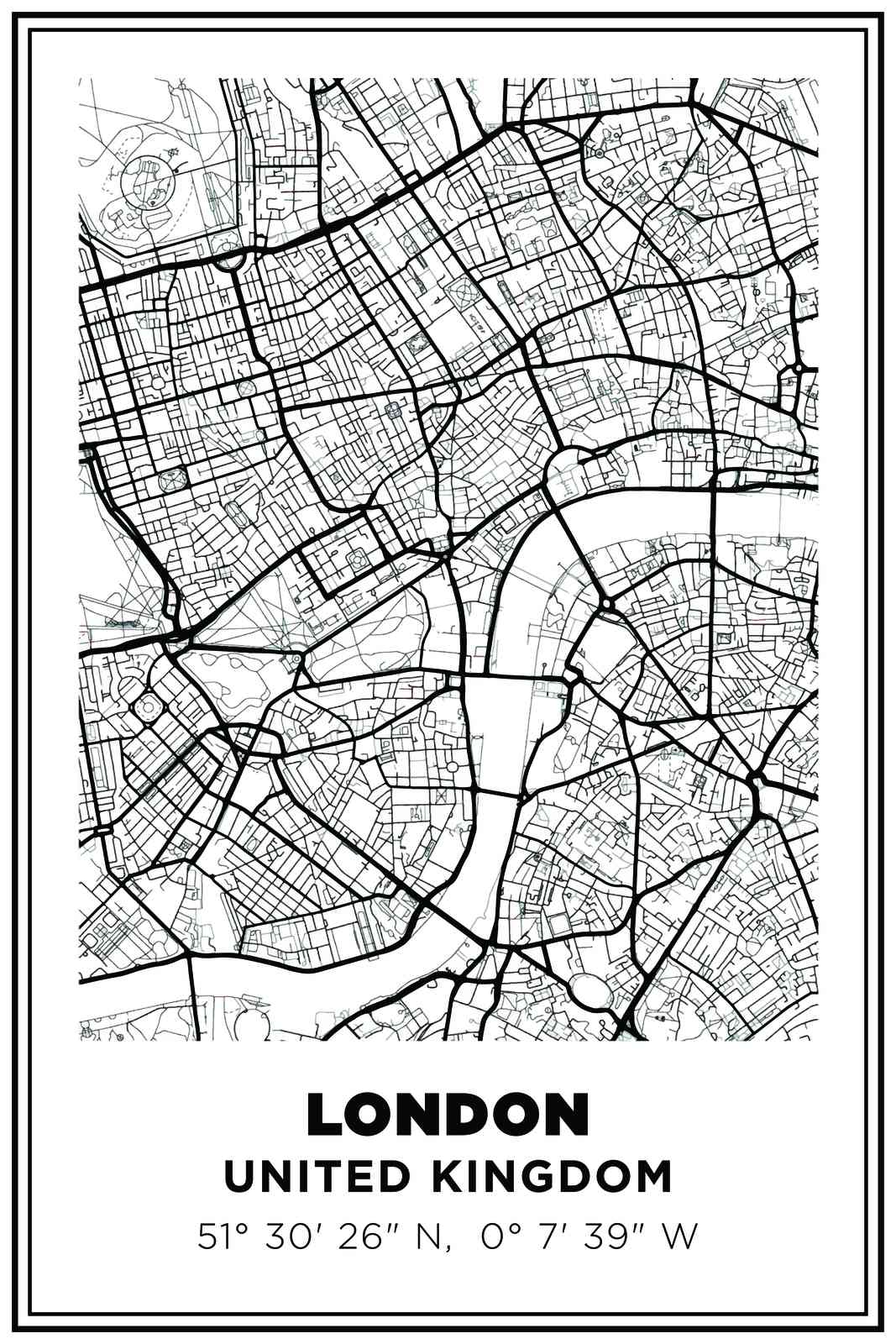 Affiche Carte de Londres