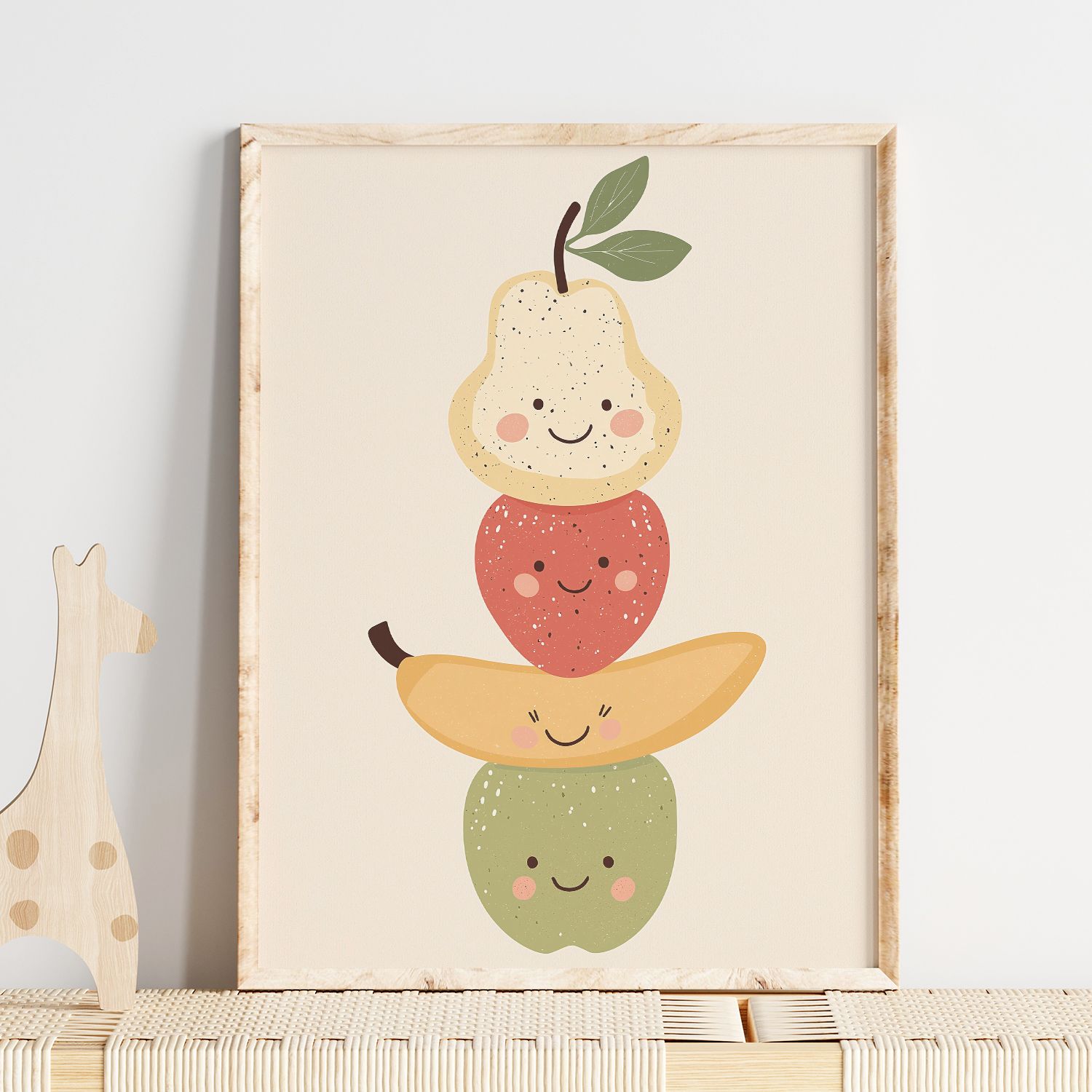 Affiche - Pile de Fruits Souriants