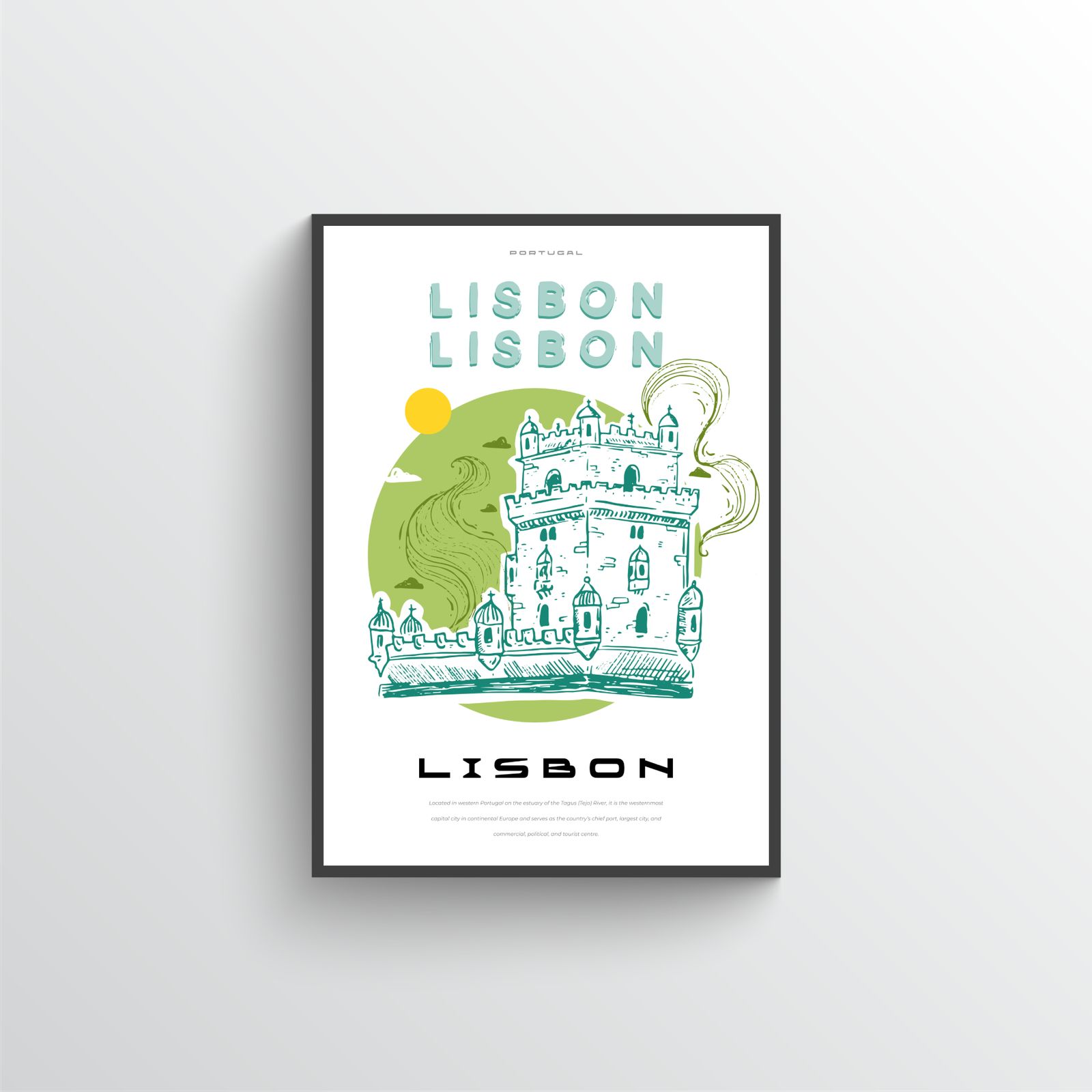 Affiche de voyage à Lisbonne