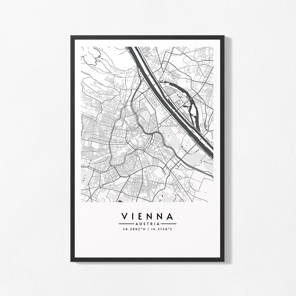 Affiche - Carte de Vienne