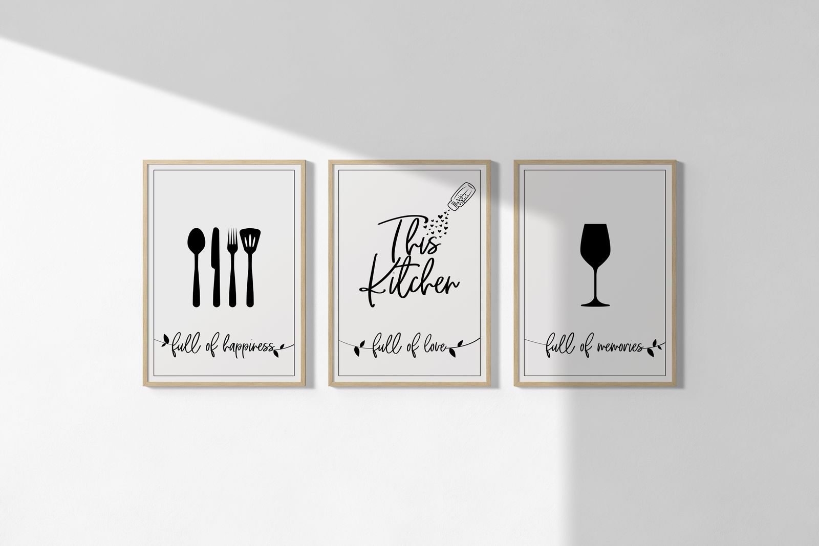 Affiche - Bonheur de Cuisine Ensemble de 3