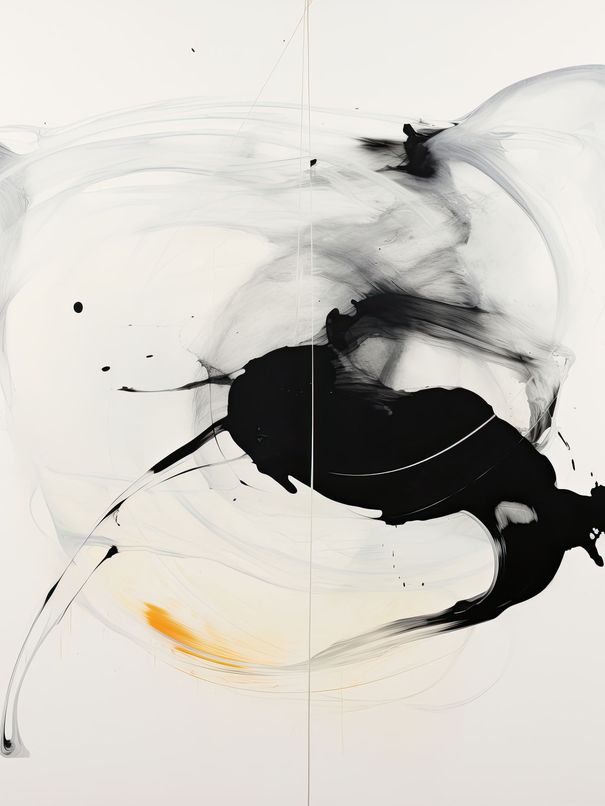 Affiche - Art d'Encre Abstrait