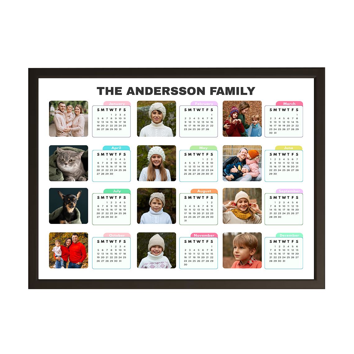 Affiche Personnalisée - Calendrier Familial