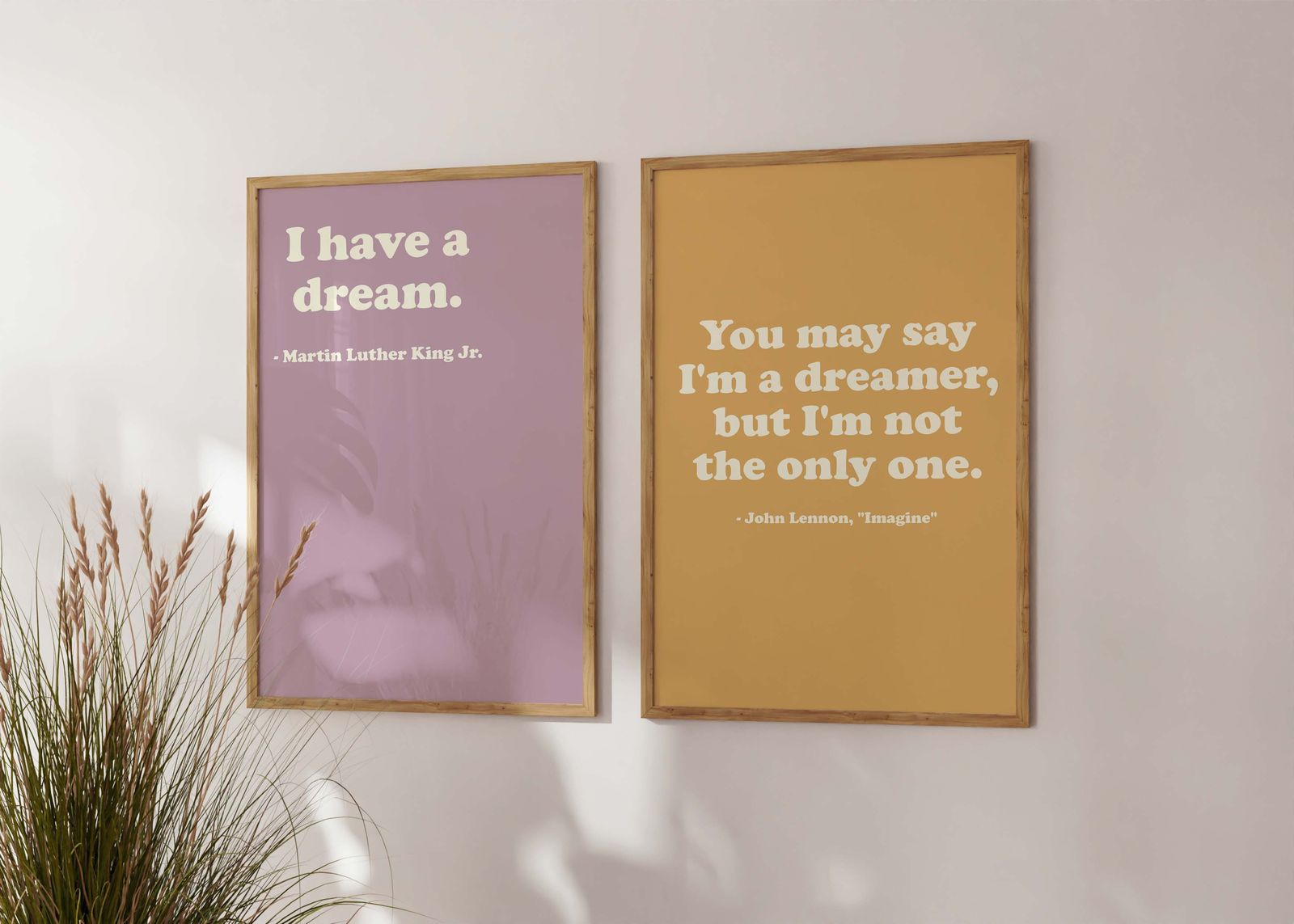 Affiche Personnalisée - Citations Iconiques / Ensemble de 2