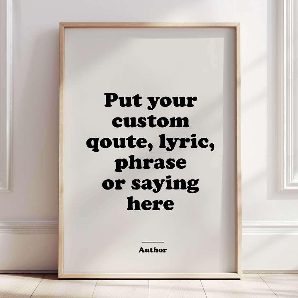 Affiche Personnalisée - Citations Inspirantes