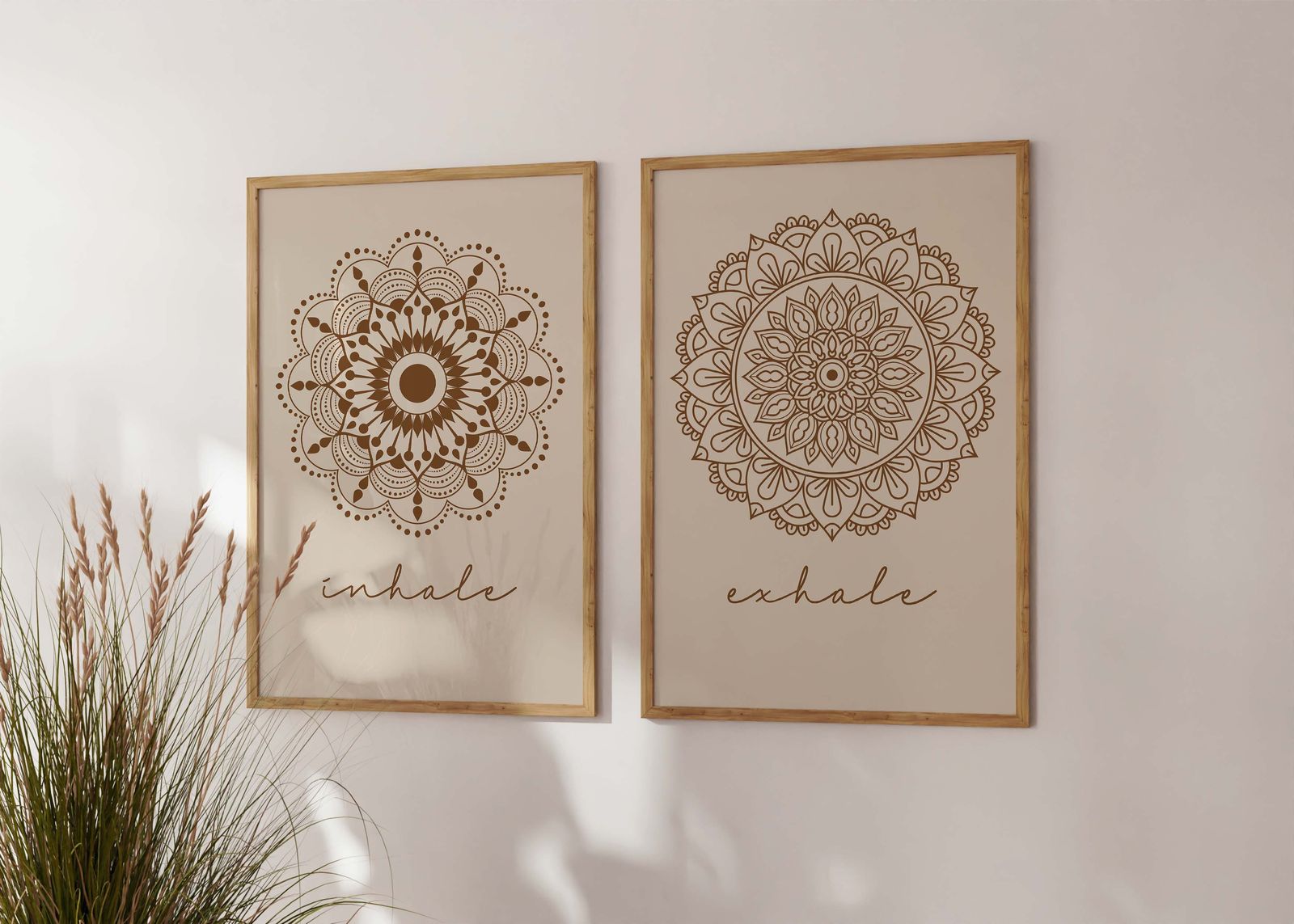 Affiche - Inhale Exhale Mandala / Ensemble de 2