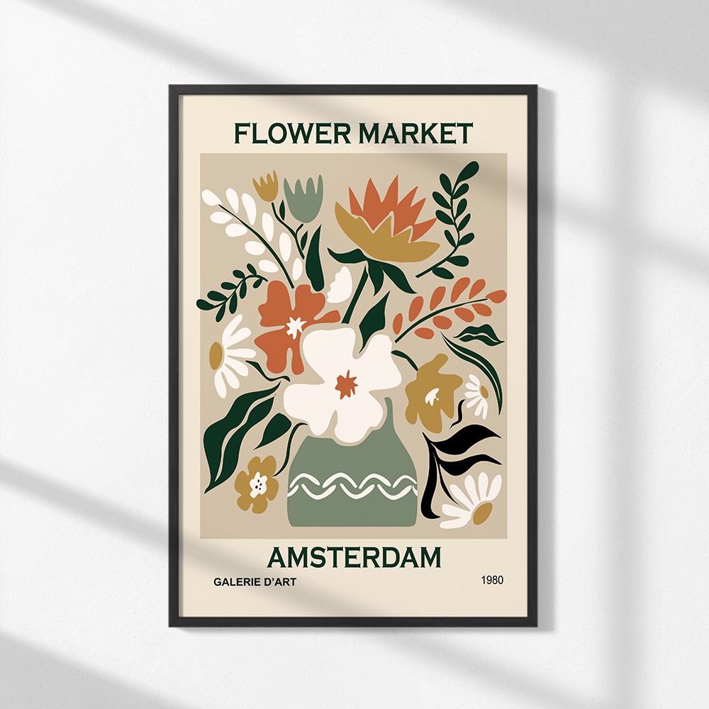 Affiche - Flower Market Amsterdam