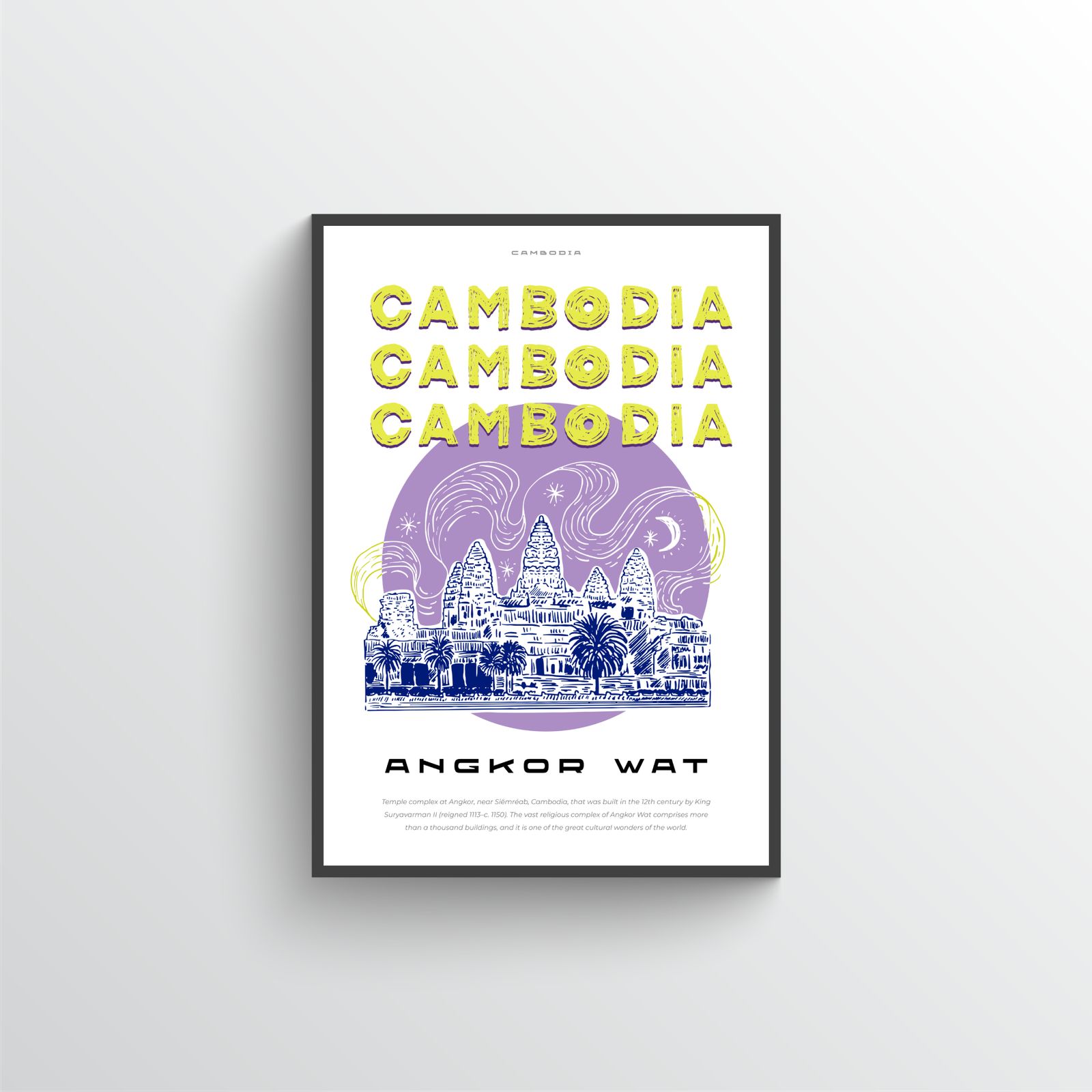 Poster du Cambodge Angkor Wat
