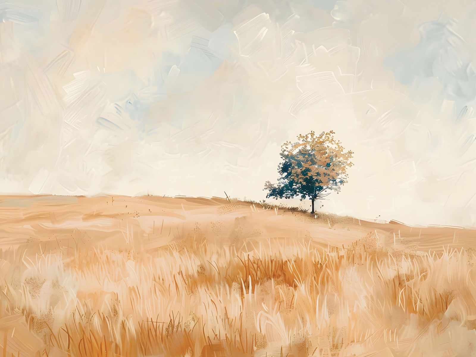 Affiche - Arbre Solitaire
