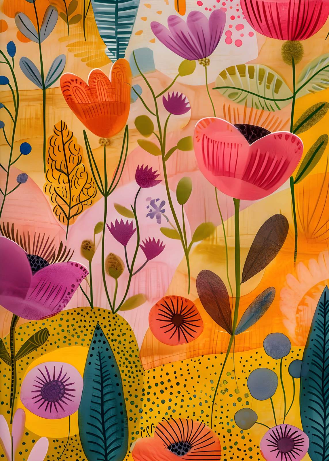 Poster - Vibrant Floral Art