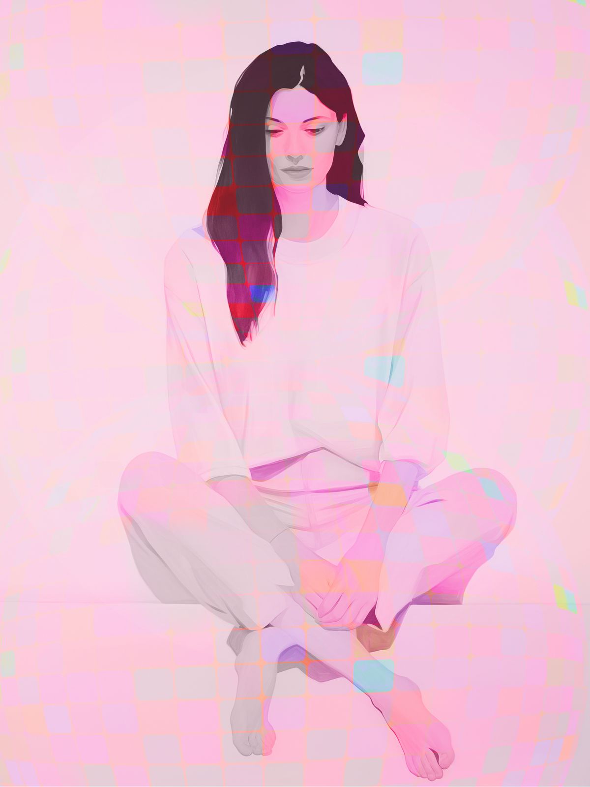Affiche - Femme en Couleurs Douces