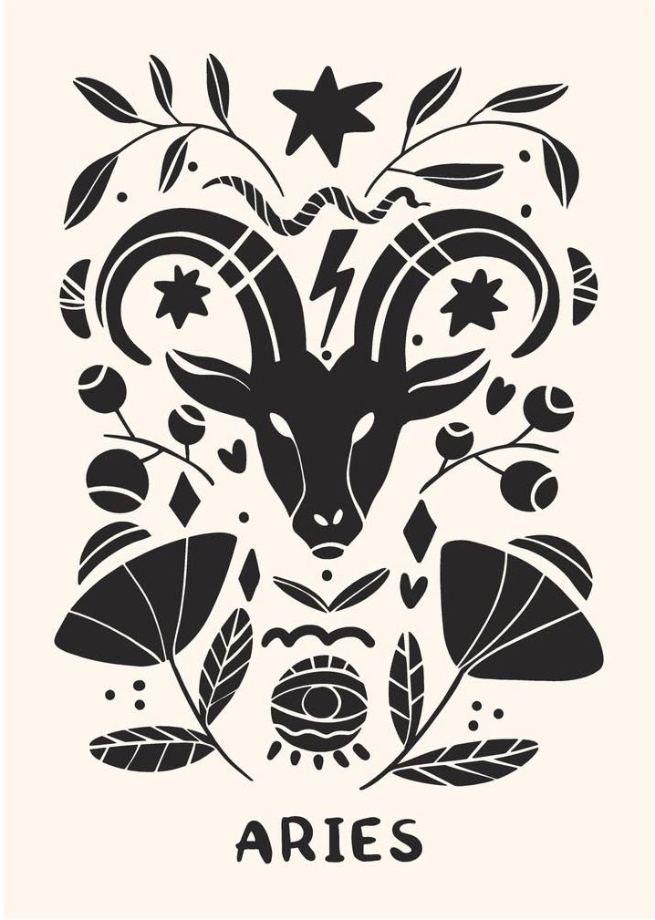 Affiche - Design Signe du Zodiaque Bélier