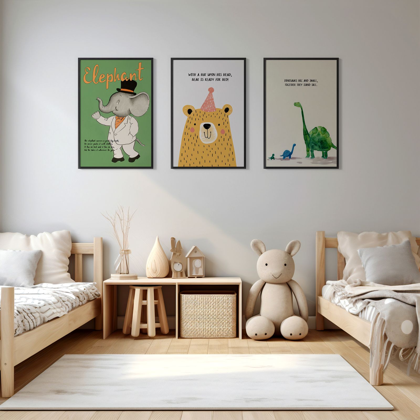 Affiche - Animaux et Mots / Ensemble de 3