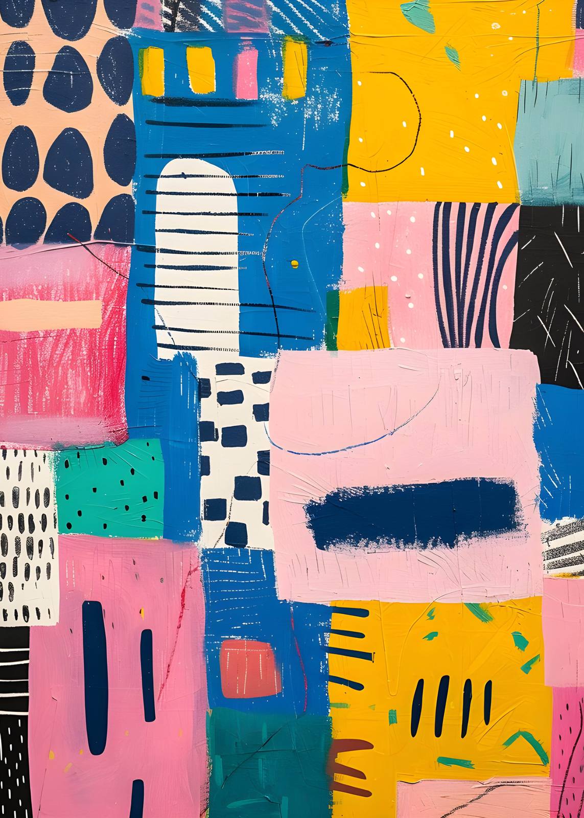 Affiche - Art Abstrait Coloré