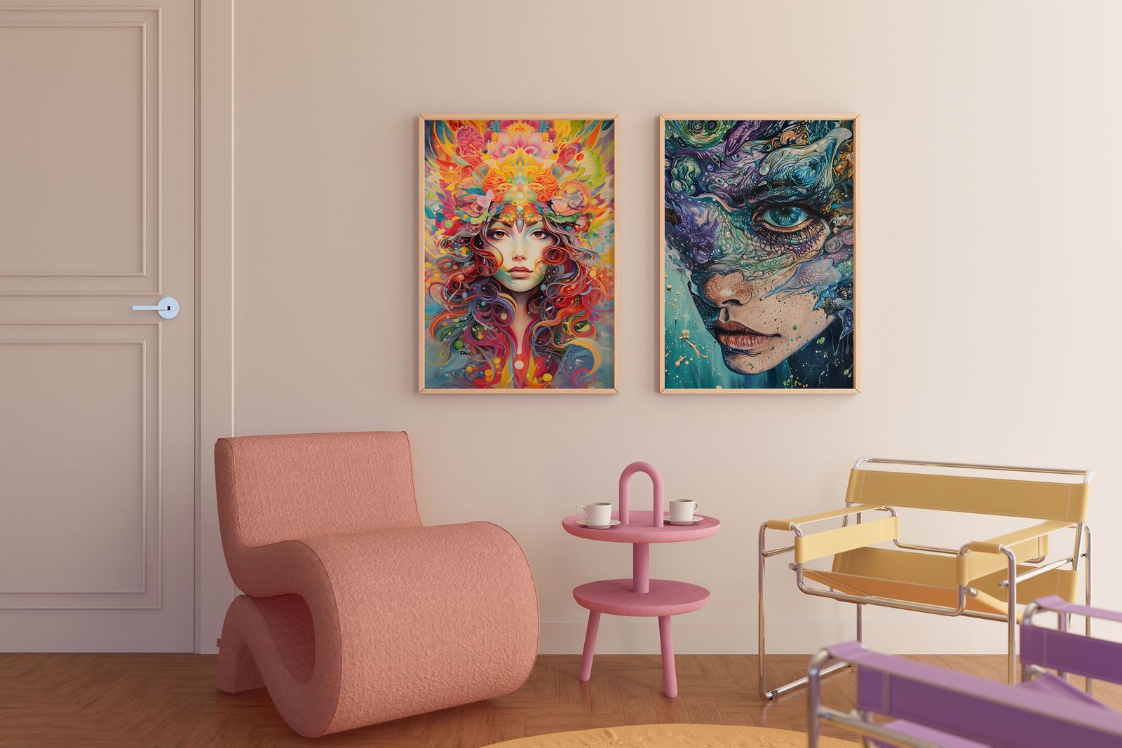 Affiche - Visages Colorés / Set of 2