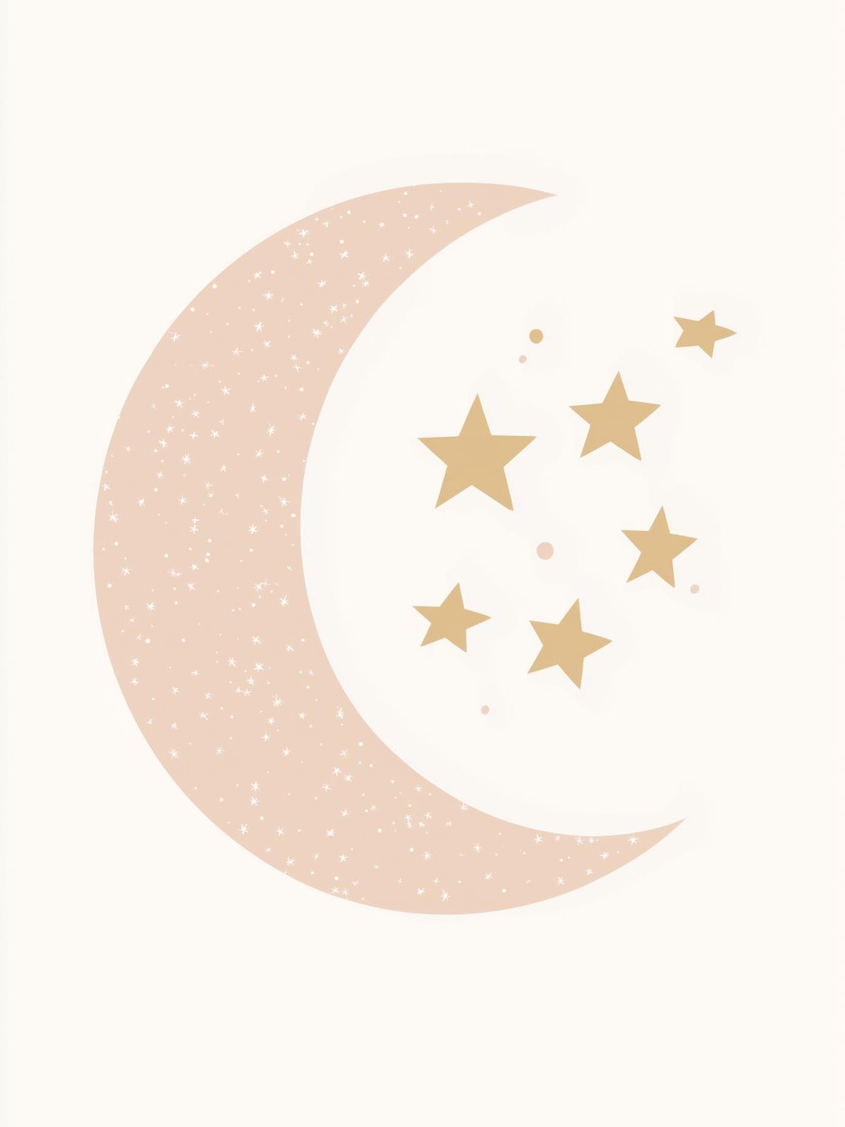 Affiche - Lune et Étoiles