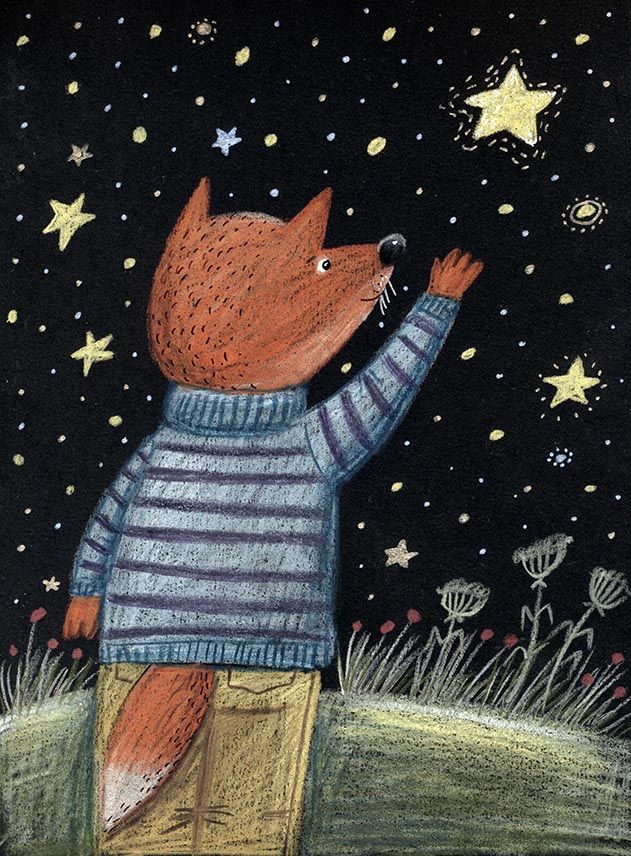 Affiche - Renard atteignant les étoiles