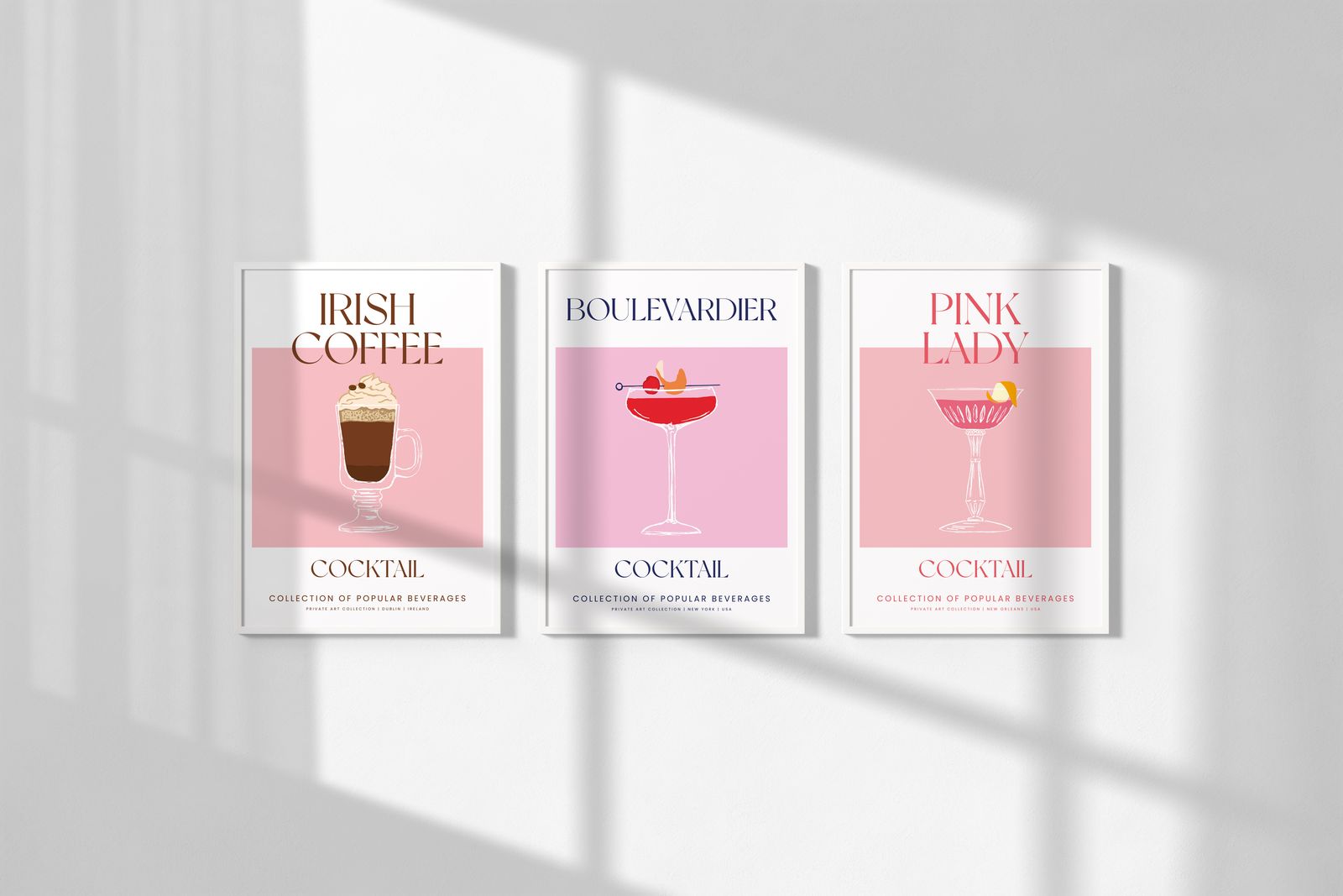 Poster - Collection d'art Cocktail / Jeu de 3
