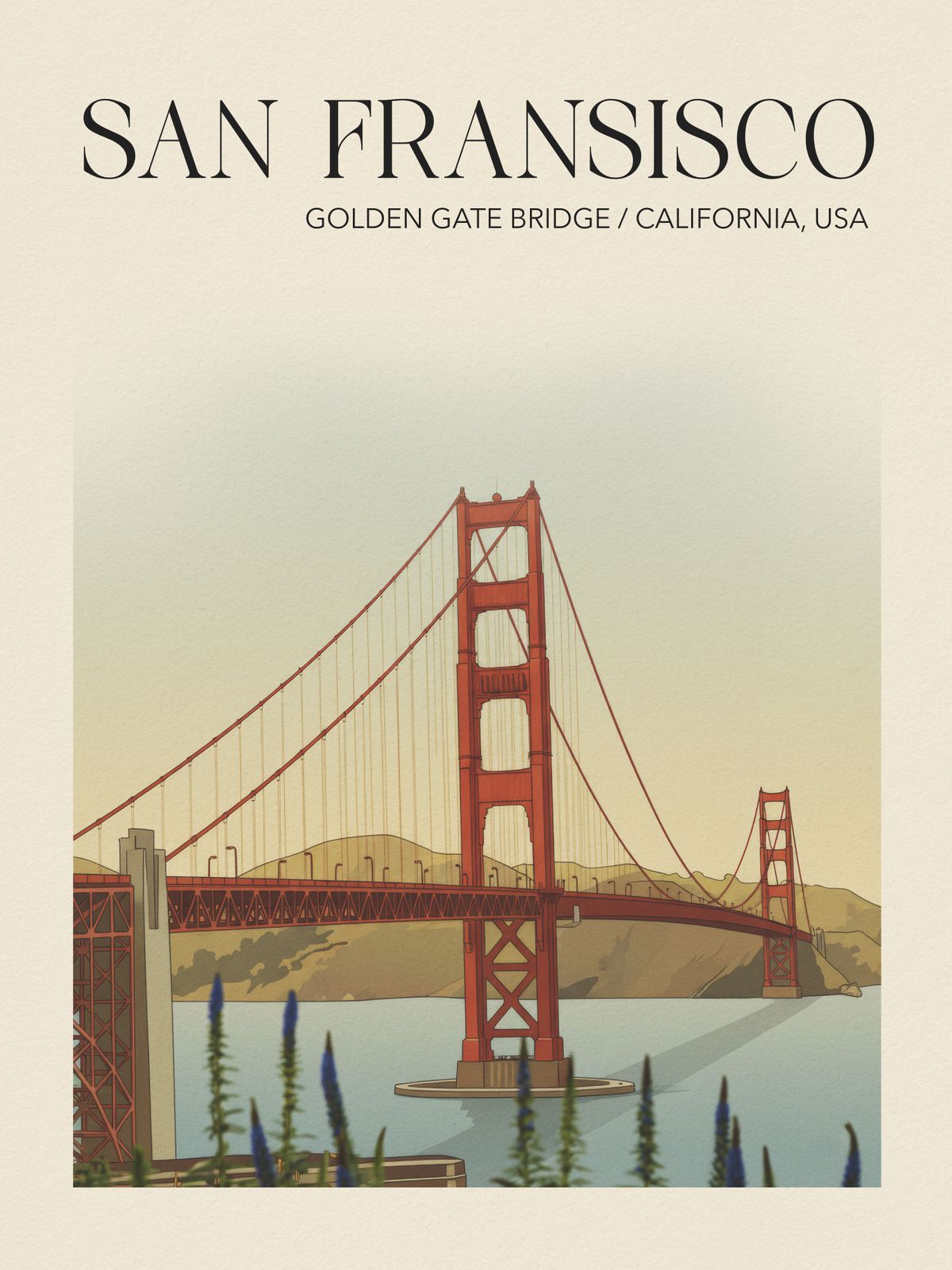 Affiche - Pont du Golden Gate, San Francisco