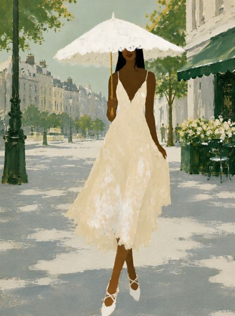 Affiche - Dame Se Promenant à Paris