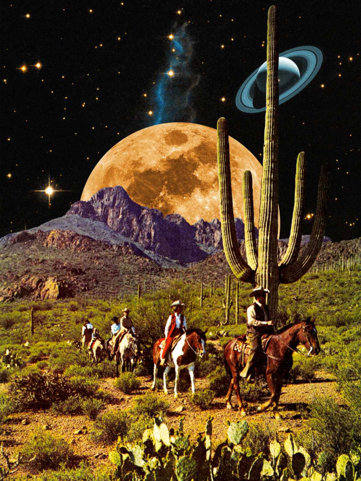 Poster - Scène Surréaliste Cowboy