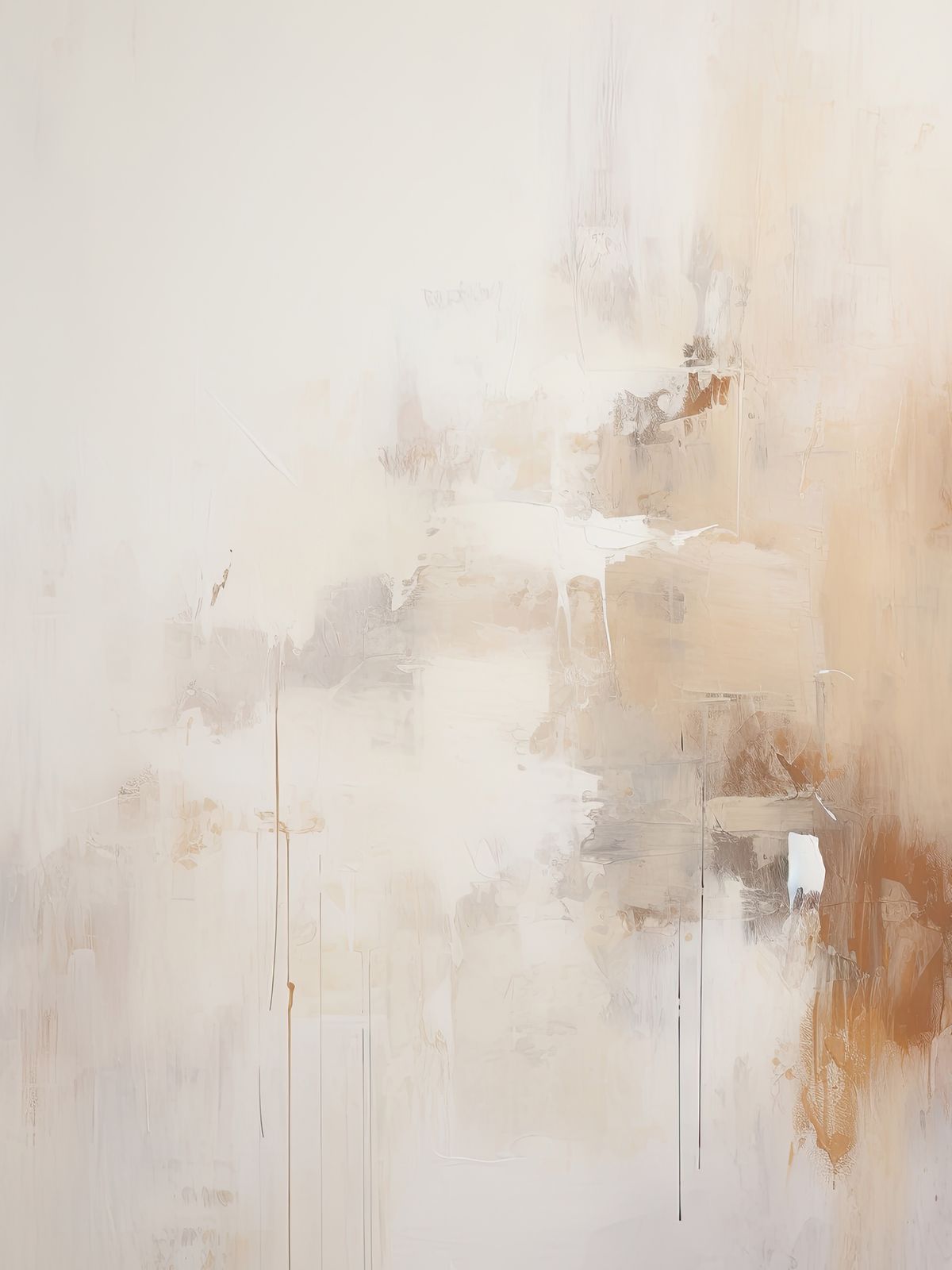 Affiche - Oeuvre d'Art Beige Abstrait