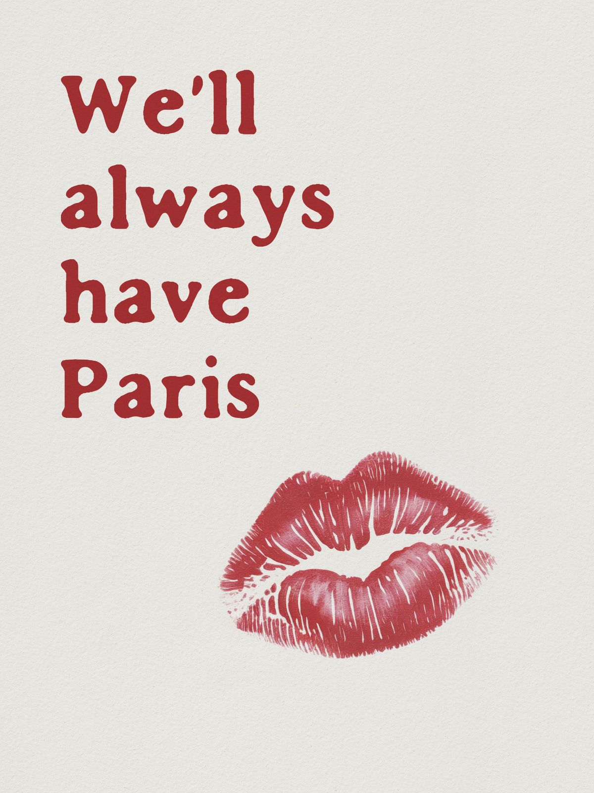 Affiche - Nous Aurons Toujours Paris