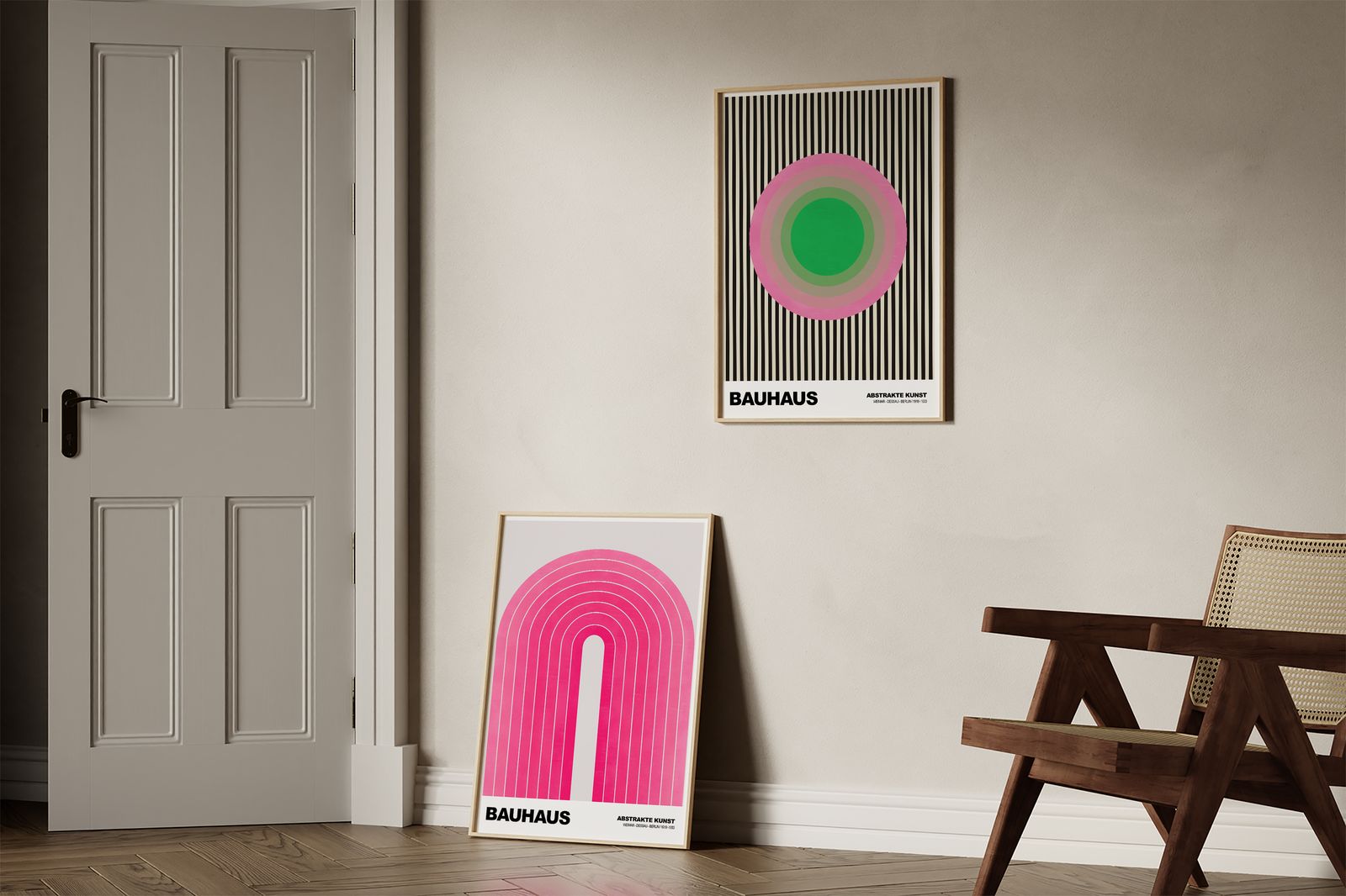 Affiche - Art Abstrait Bauhaus / Ensemble de 2
