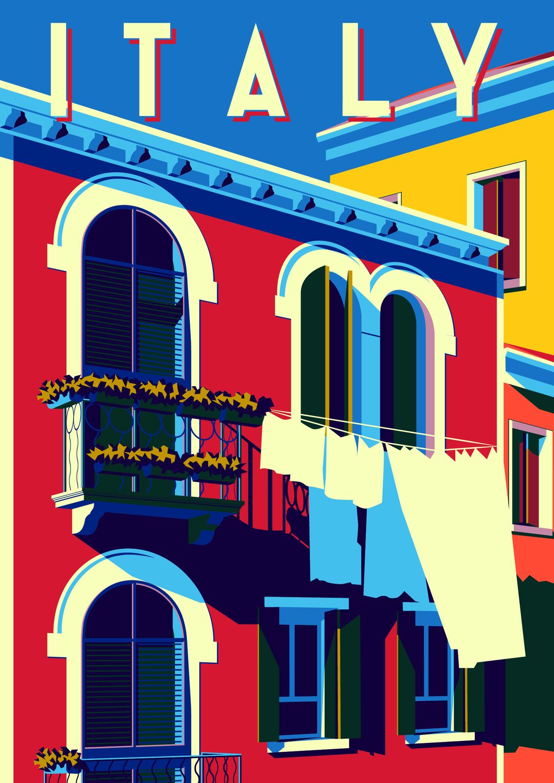 Affiche Italie - Style Voyage Classique