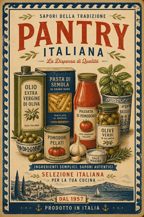 Affiche - Garde-manger Italien Vintage